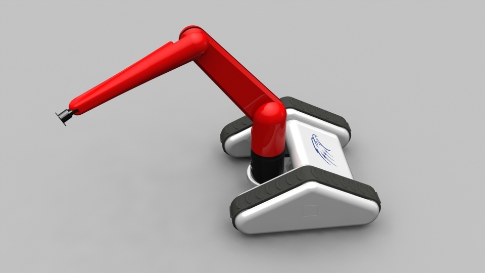 Movable 5 axis robot