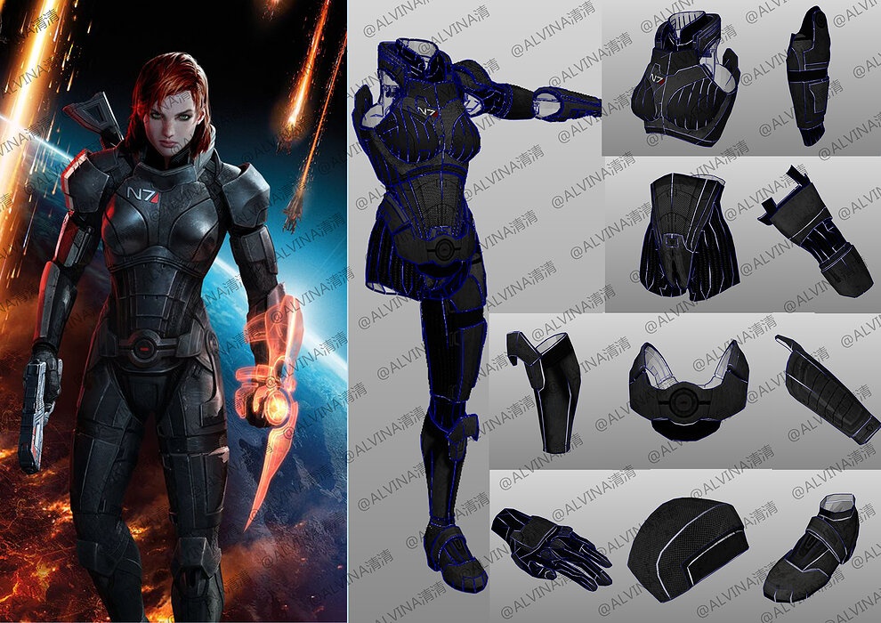 Mass Effect 3 N7 Femshep Armor - DIY Cosplay Pepakura Foam