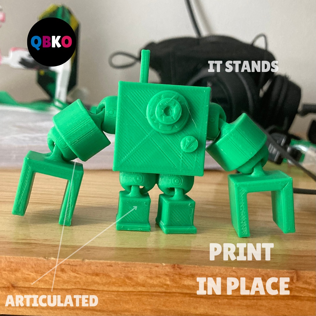DESKTOP FIDGET FLEXI TOY (PRINT IN PLACE). FLEXI ROBOT.