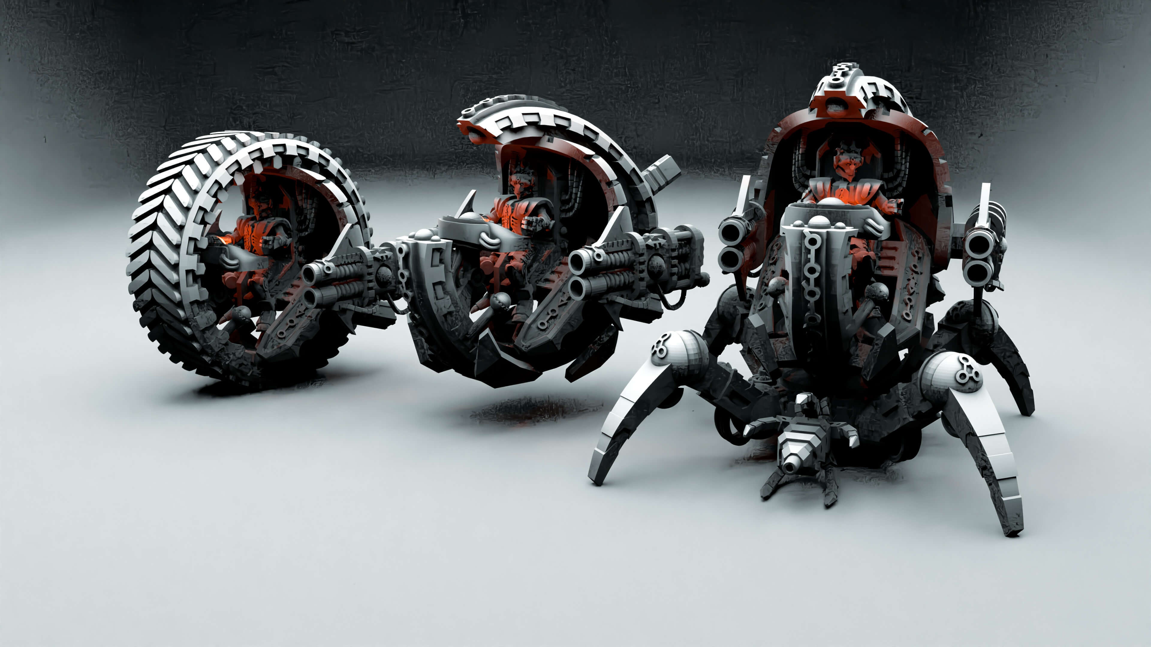 TOMB SENTINEL HOVER, CRAWLER DOOM WHEEL BIKE SET