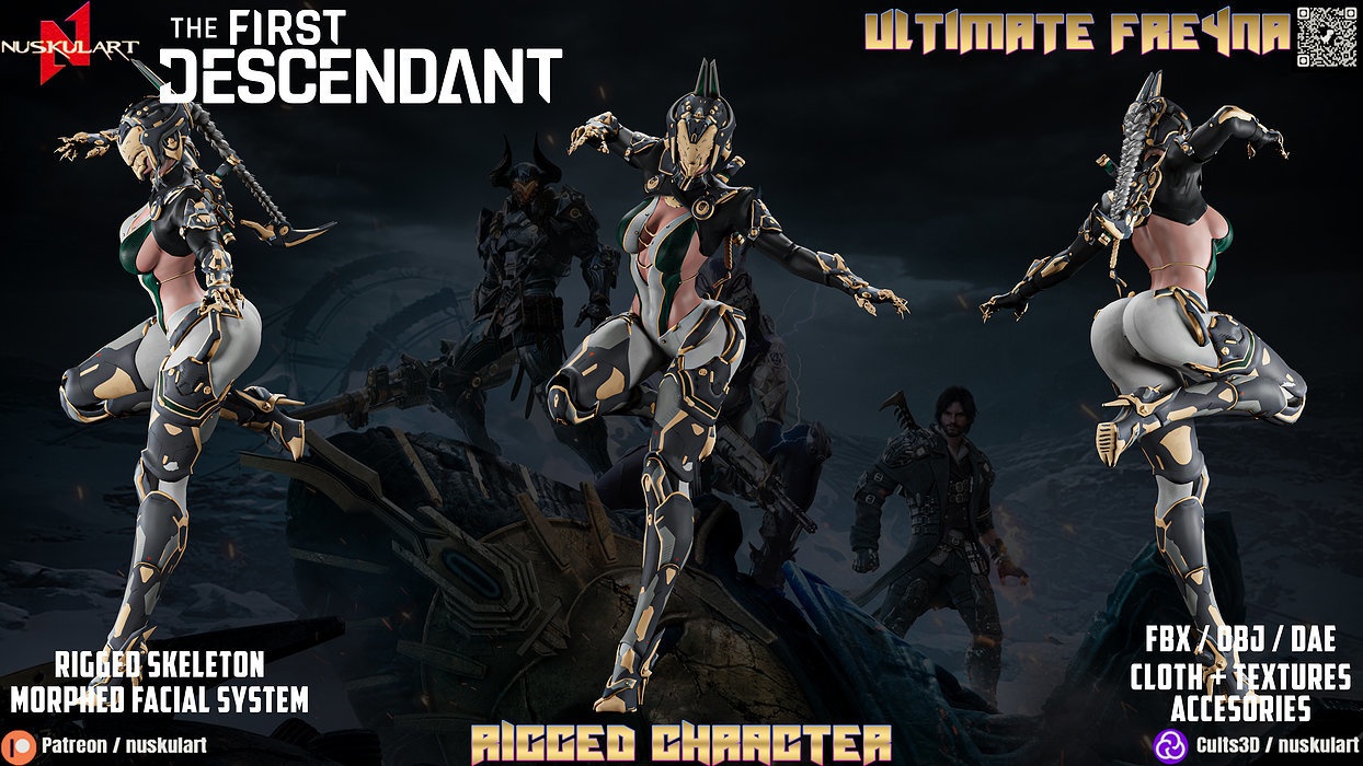 Ultimate Freyna - The First Descendant - Rigged Chracter