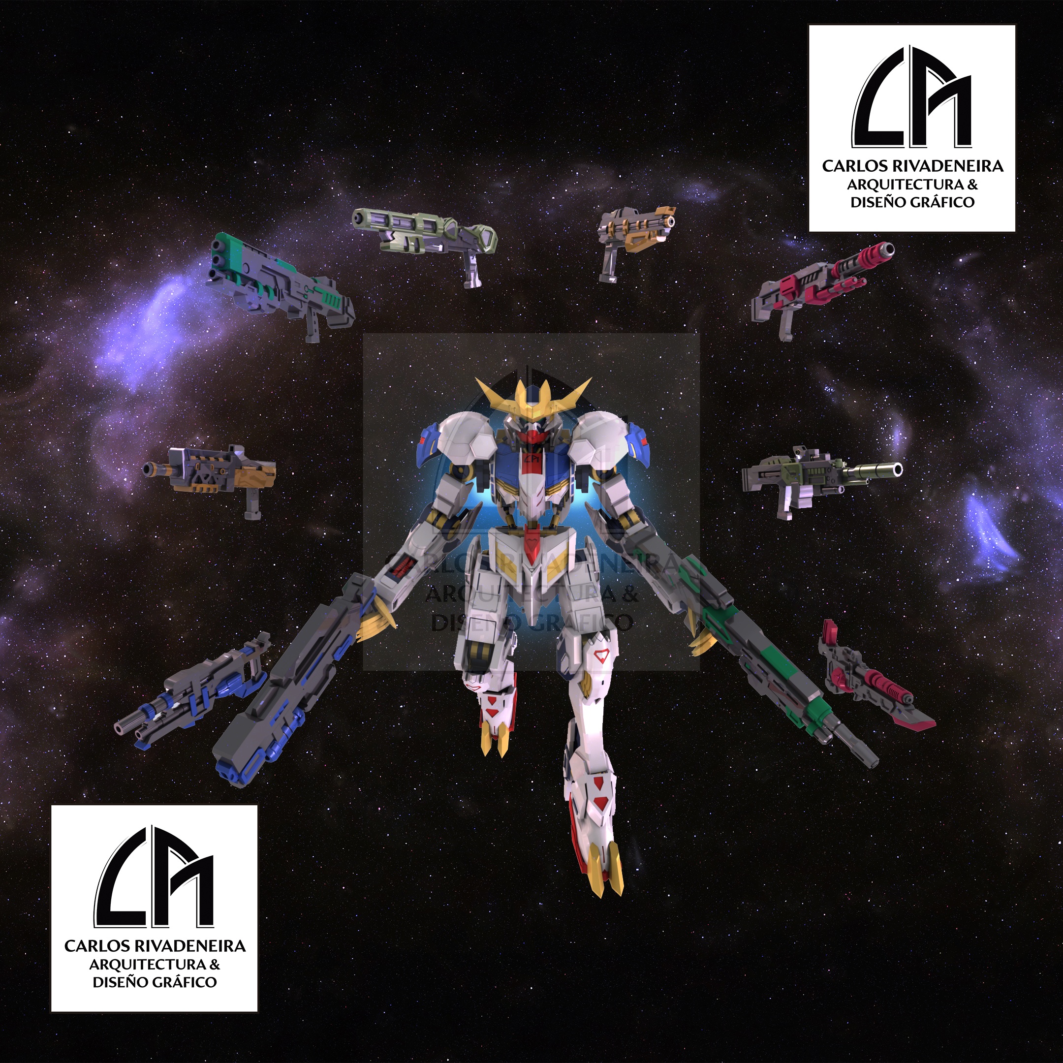 GUNDAM COMPLETE SET OF BLASTERS