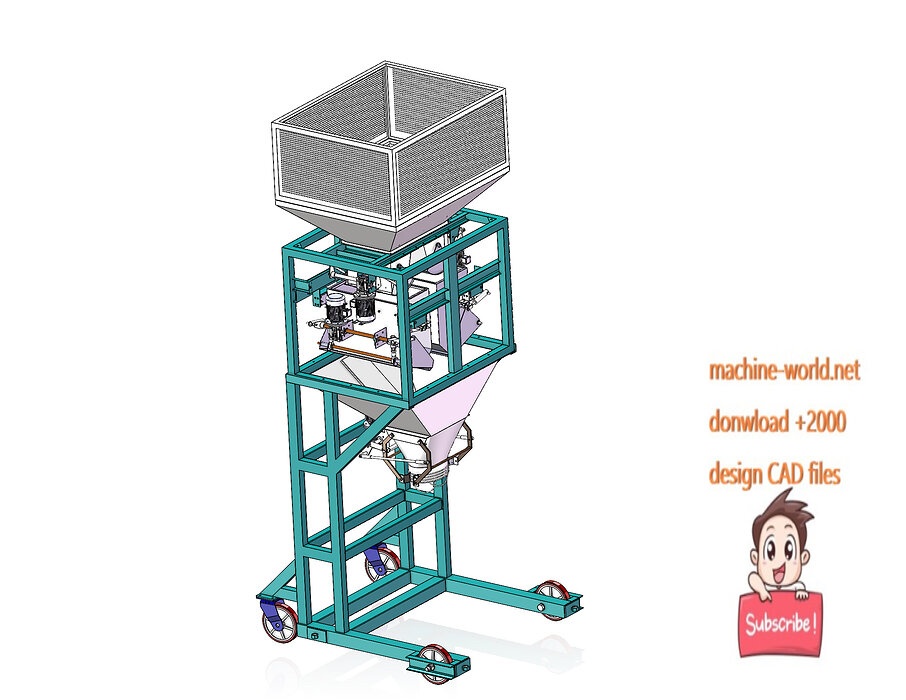 industrial 3D model quantitative packaging machine