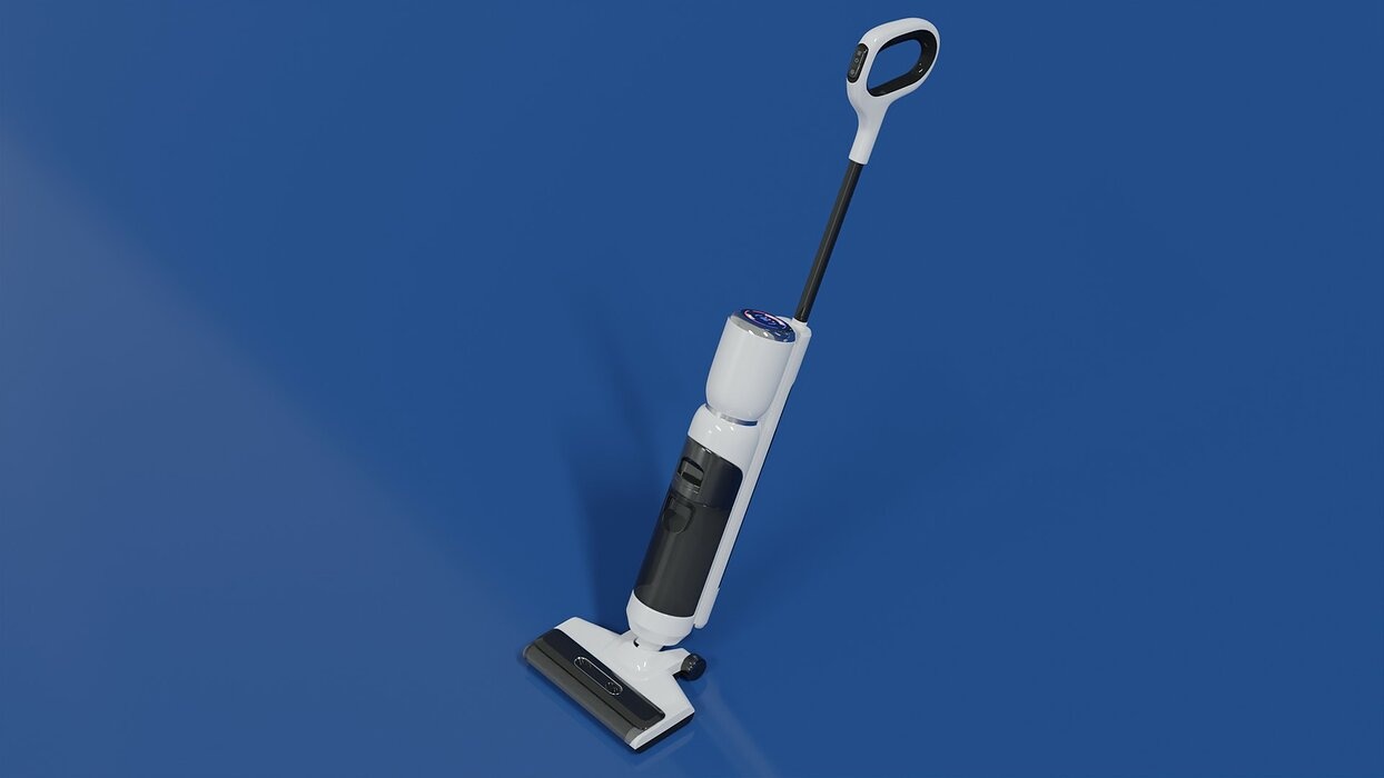 Vacuum cleaner 3D model white color modern style