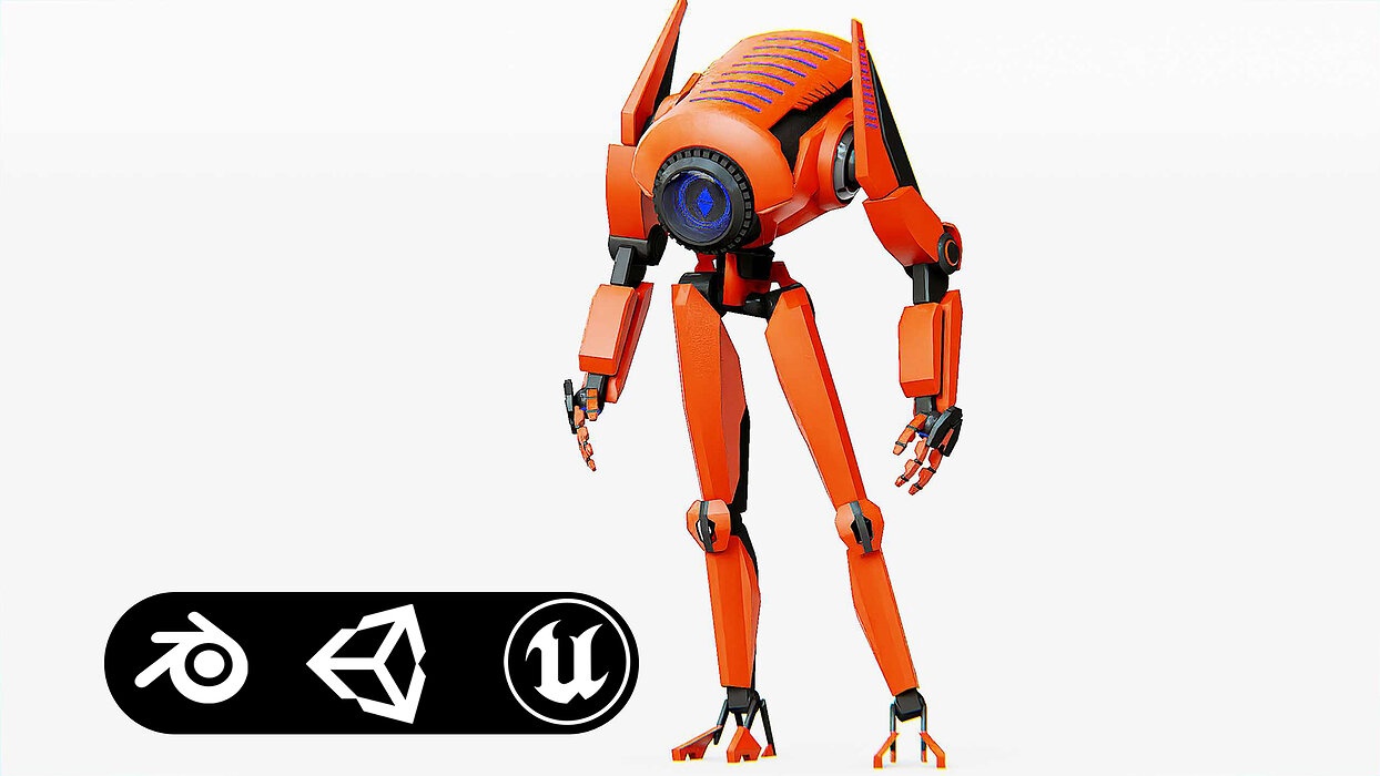 ANDROID MO Rigged for Unreal Engine - Unity - MIXAMO