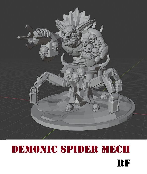 epic demonic rage-lord spider mech model