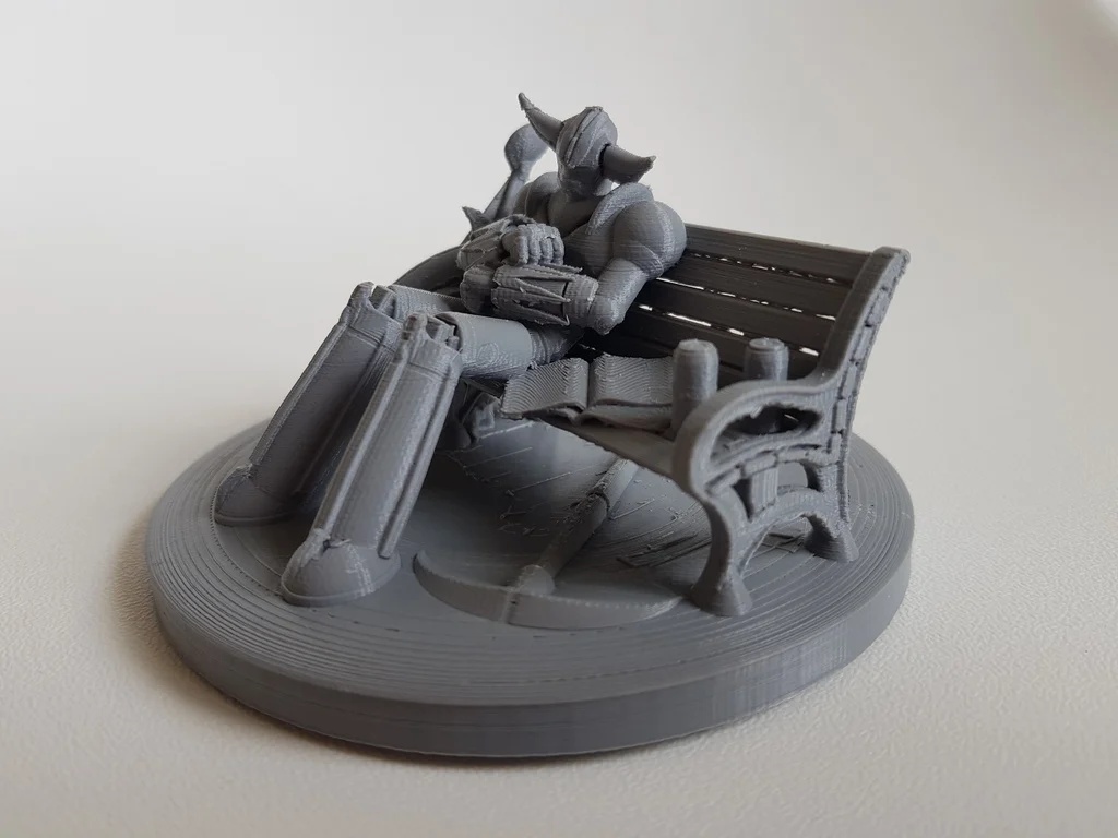 Grendizer Goldorak (Man asleep on a bench)