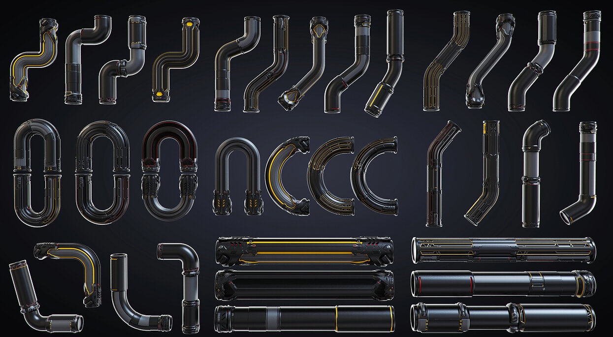 Sci-fi Pipes set