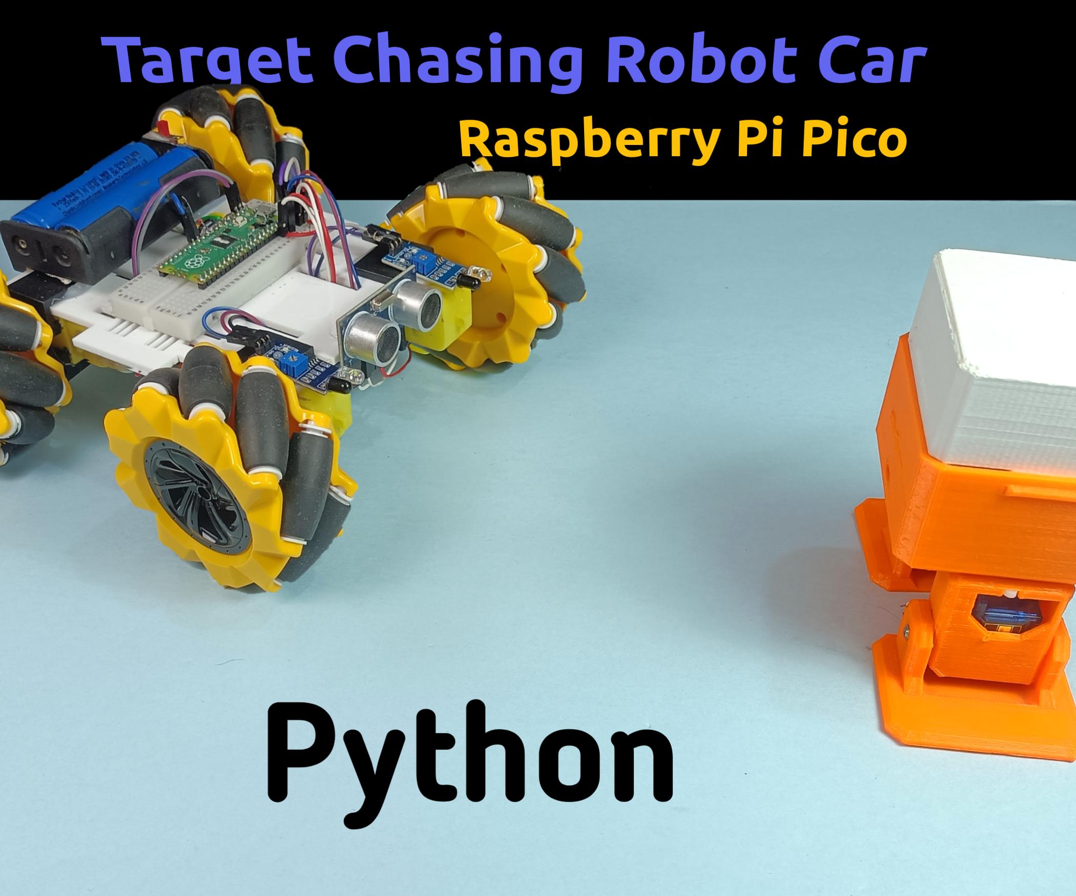 How to Make a Target Chasing Robot Car Using Raspberry Pi Pico