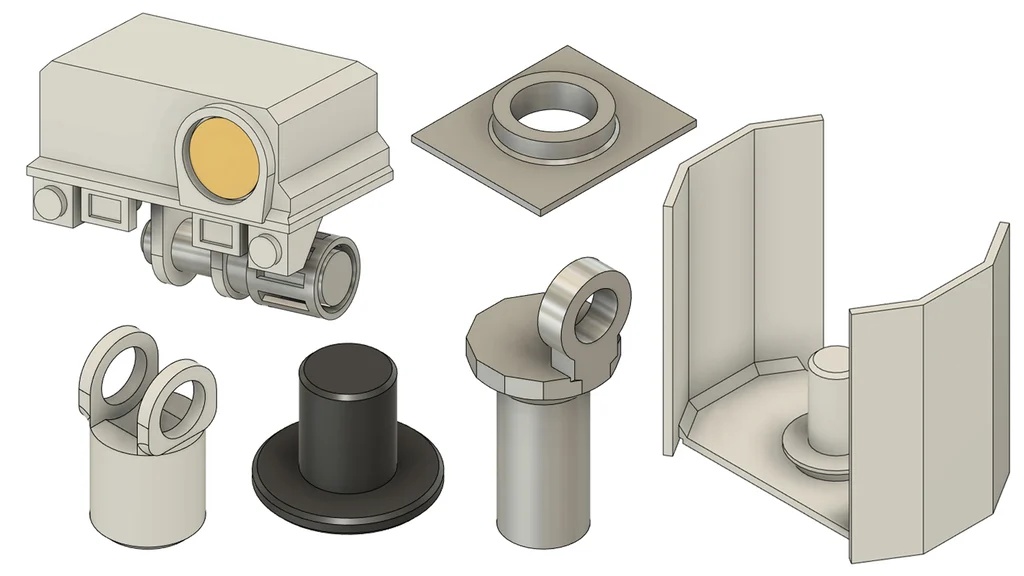Perceverance Mars 2020 rover new/scaled parts