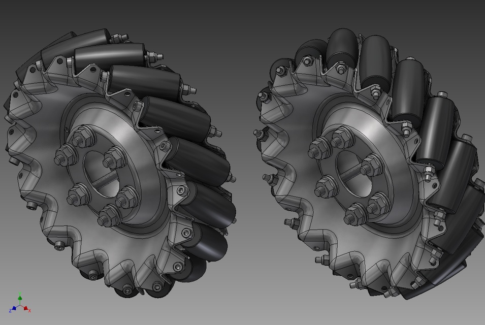 AndyMark Mecanum wheels, ...