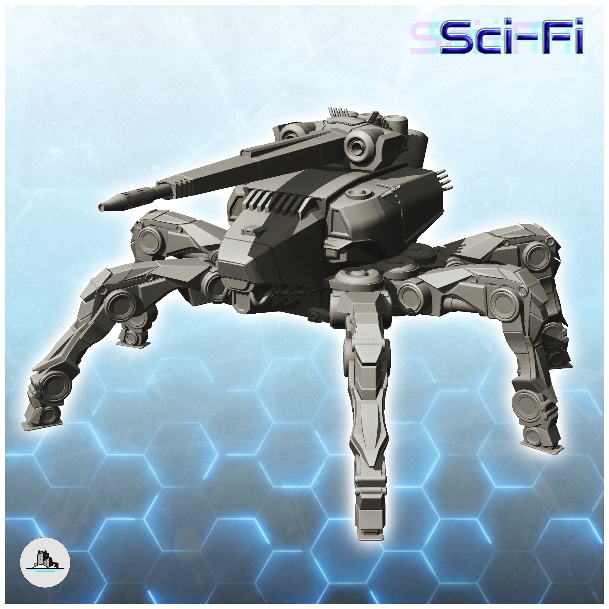 OVEYAR COMBAT ROBOT (10) - FUTURE SCI-FI SF POST APOCALYPTIC TABLETOP SCIFI