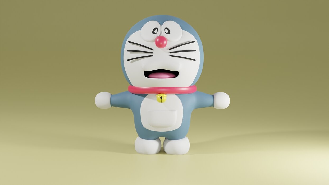 3d doraemon character modeling