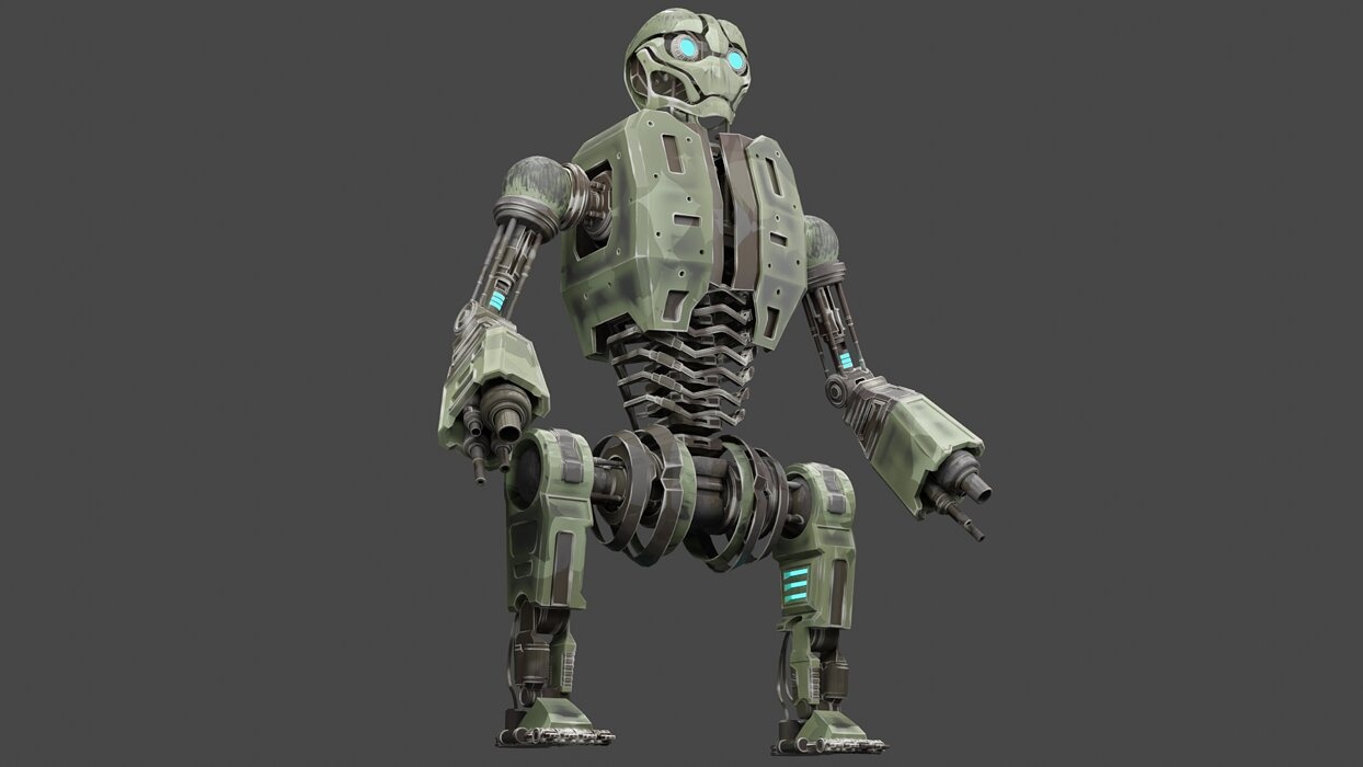 Cool Toon Robot - game ready 
