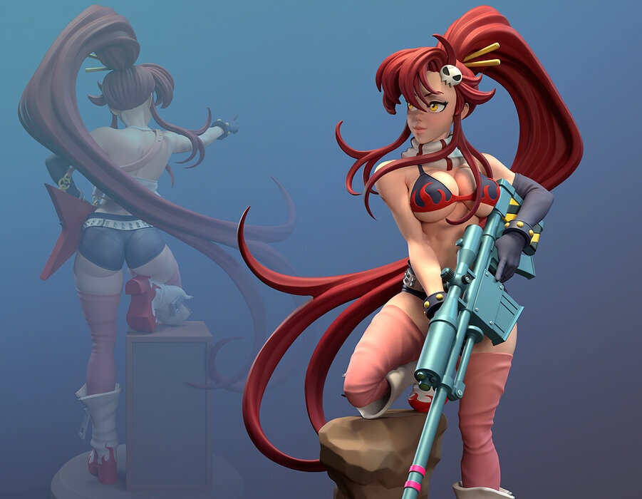 Yoko Litner Gurren Lagann Multi Version SFW NSFW STL