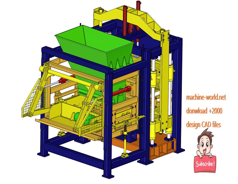 industrial 3D model Brick making machine