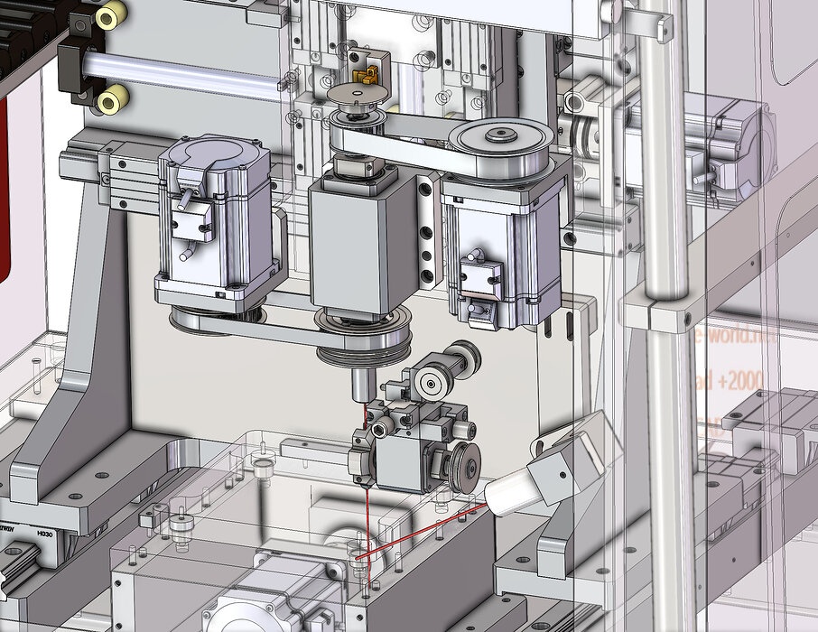 industrial 3D model CNC machining machine