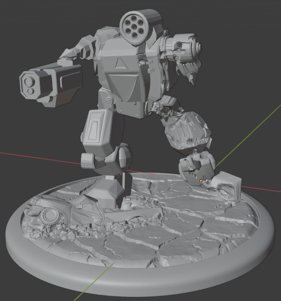 Summoner Thor MechWarrior Mech Robot Battle Damaged Battletech