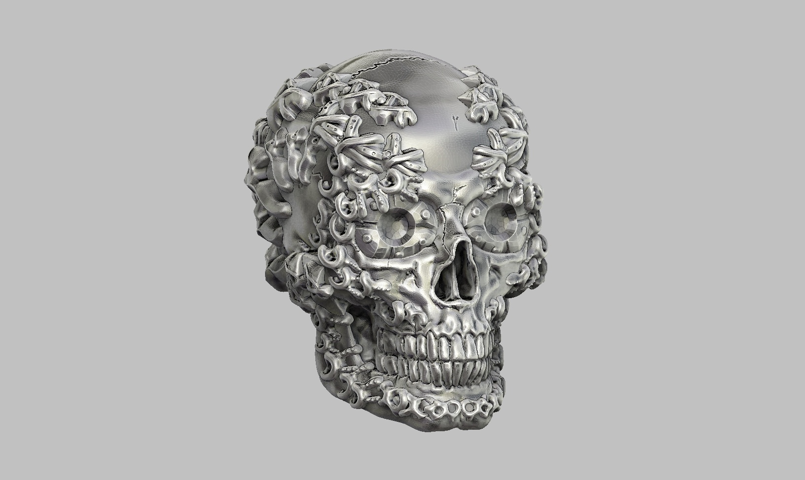 SKULL ROBOT HEAD A14 (2)