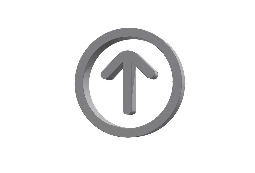 3d arrow circle up