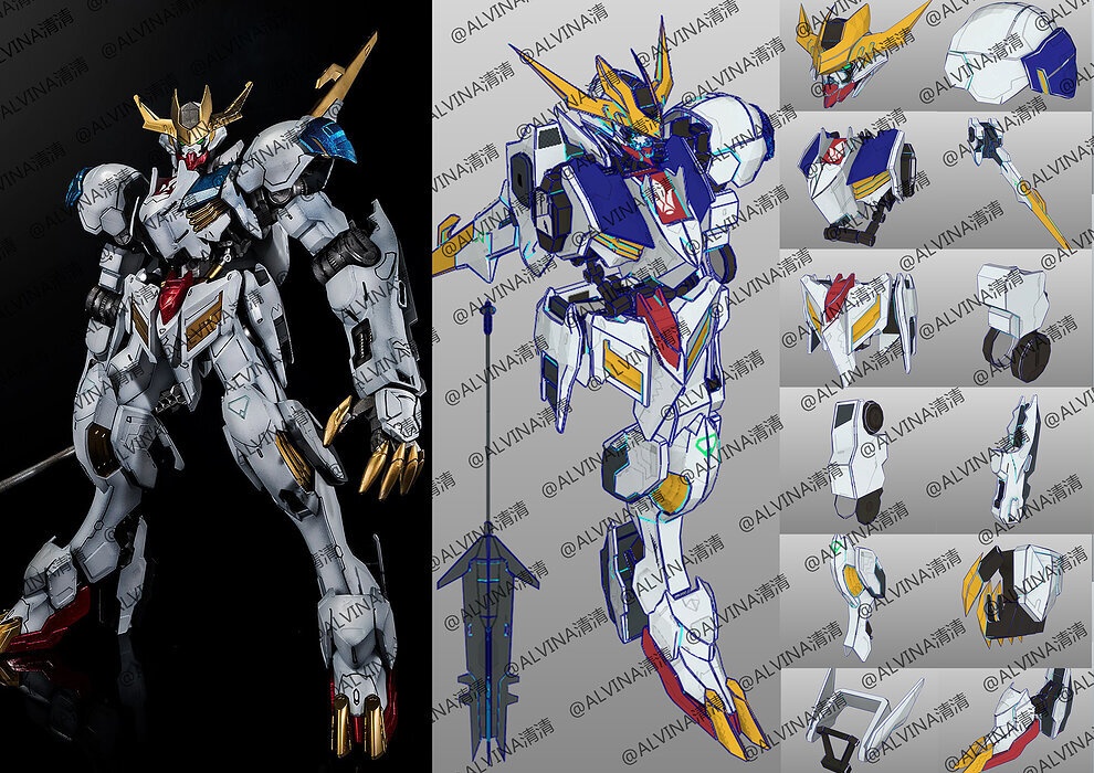 Gundam Barbados Lupus Rex Armor - DIY Cosplay Pepakura Foam