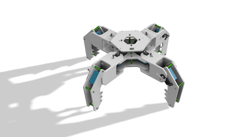 ESP32 quadruped robot (laser cut+3d)