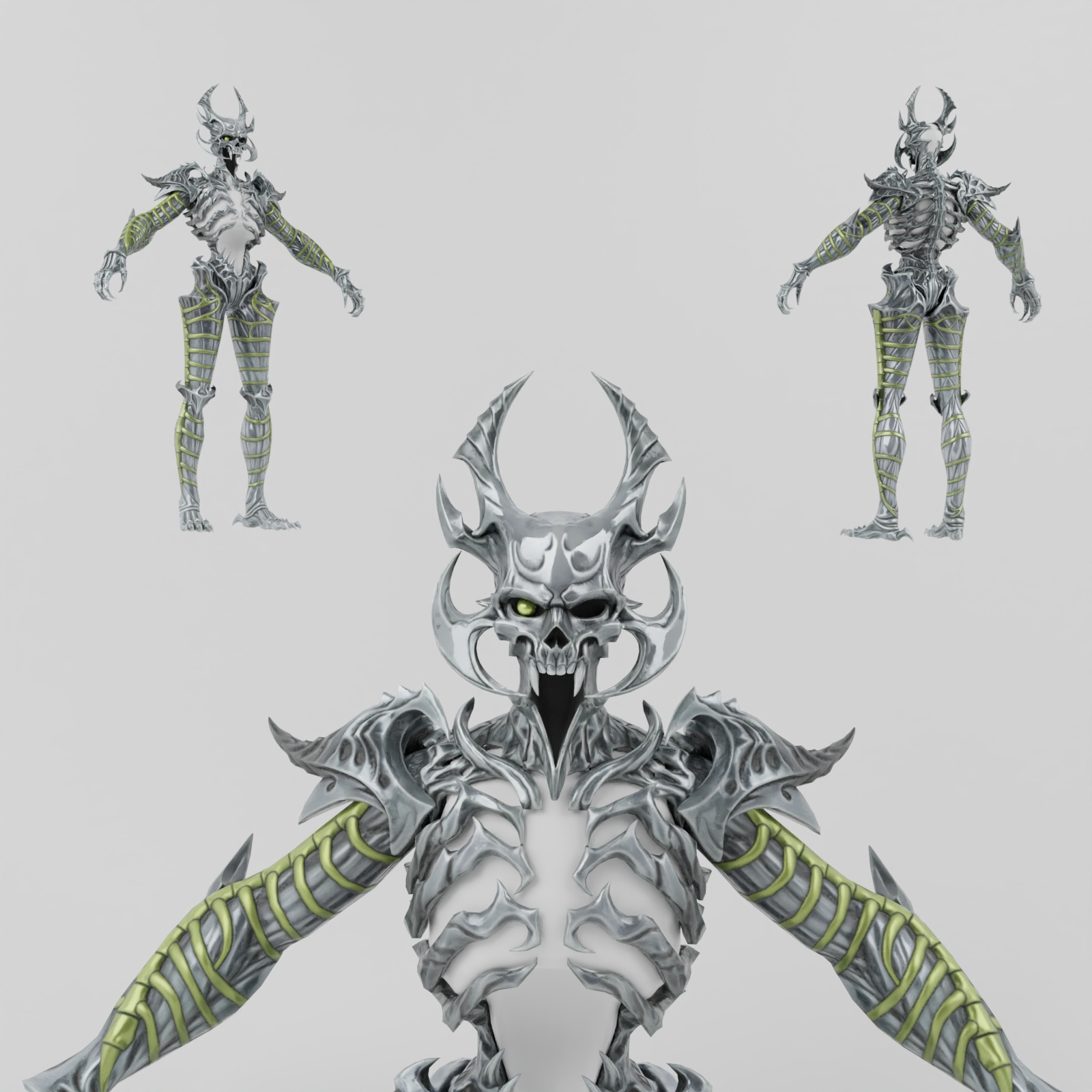 LOWPOLY RIGGED DEMON ROBOT