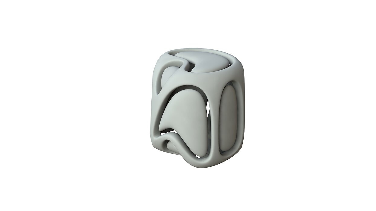 SciFi Cube Object No 67364 Low Poly Shape