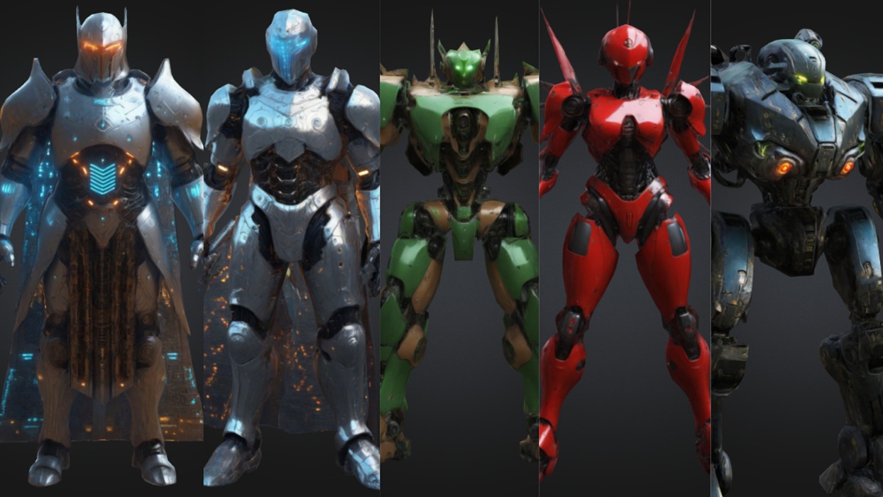 Mecha Warrior Pack - 5 Sci-FI Soldiers e Assassins