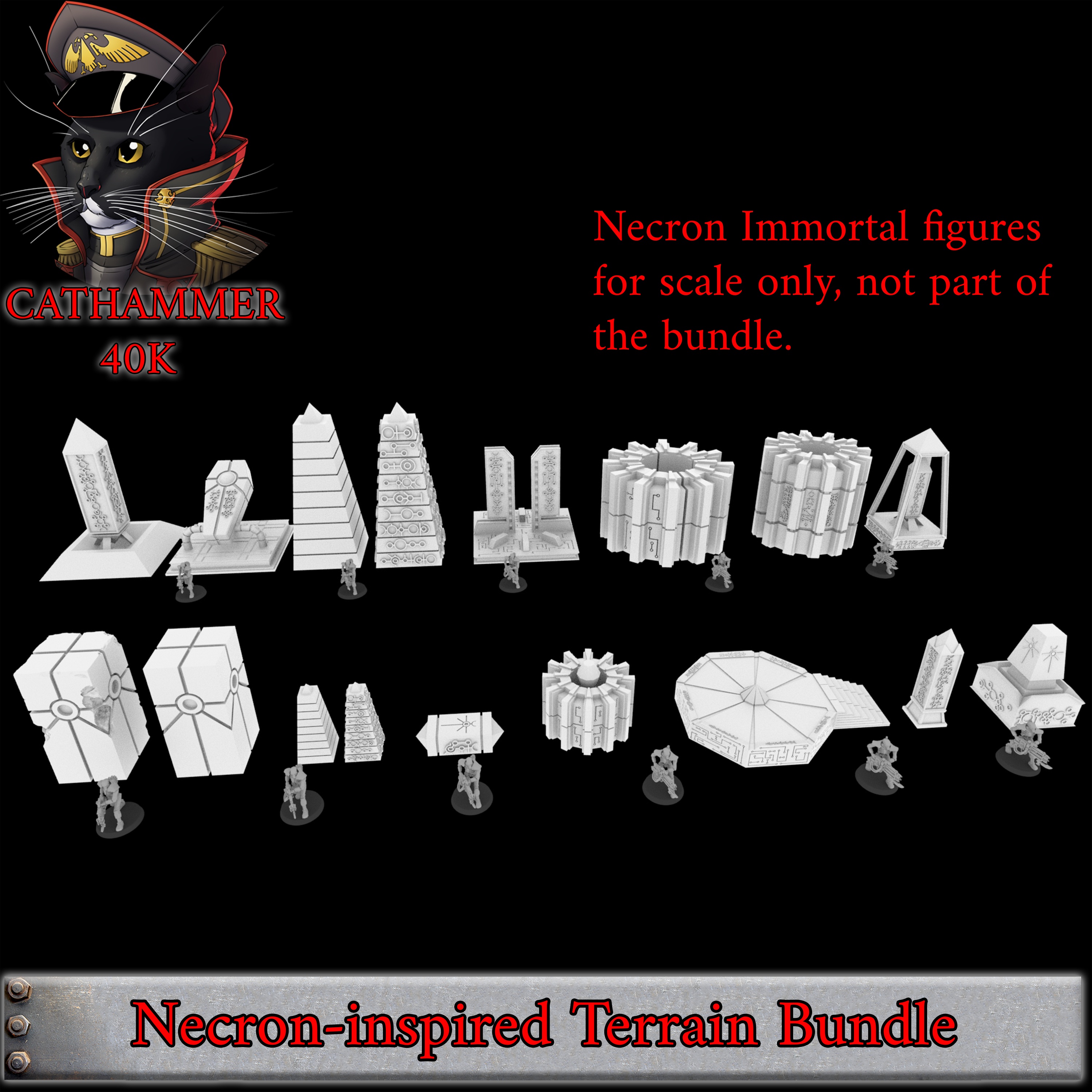 NECRONICAL-INSPIRED TERRAIN BUNDLE - FDM FRIENDLY