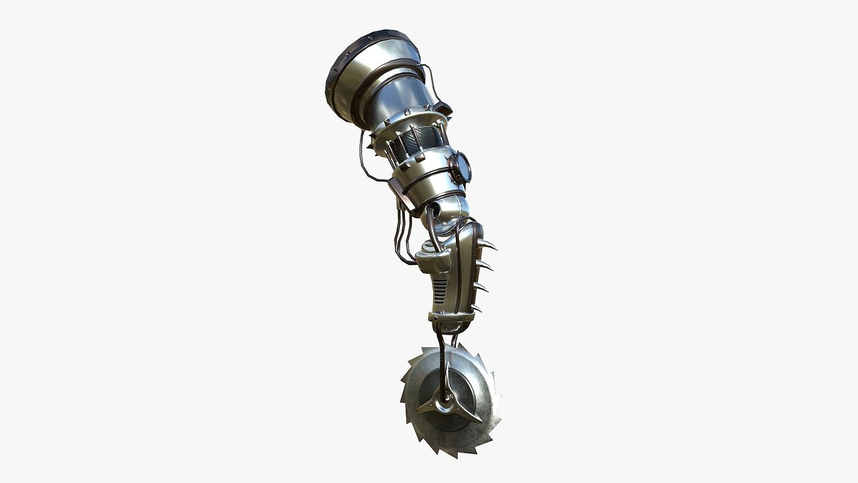 Robotic Arm A08 Aluminum - Character Design SciFi