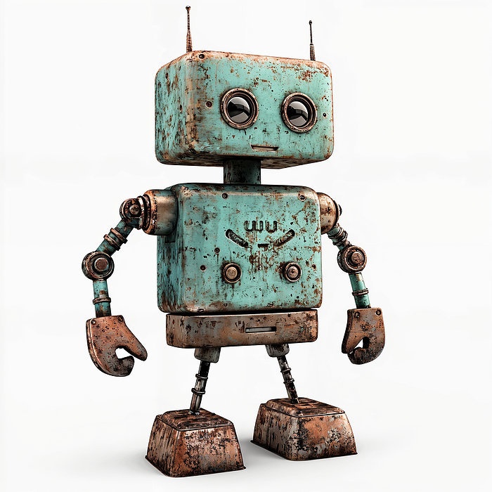 Retro Futuristic Robot 3D Model