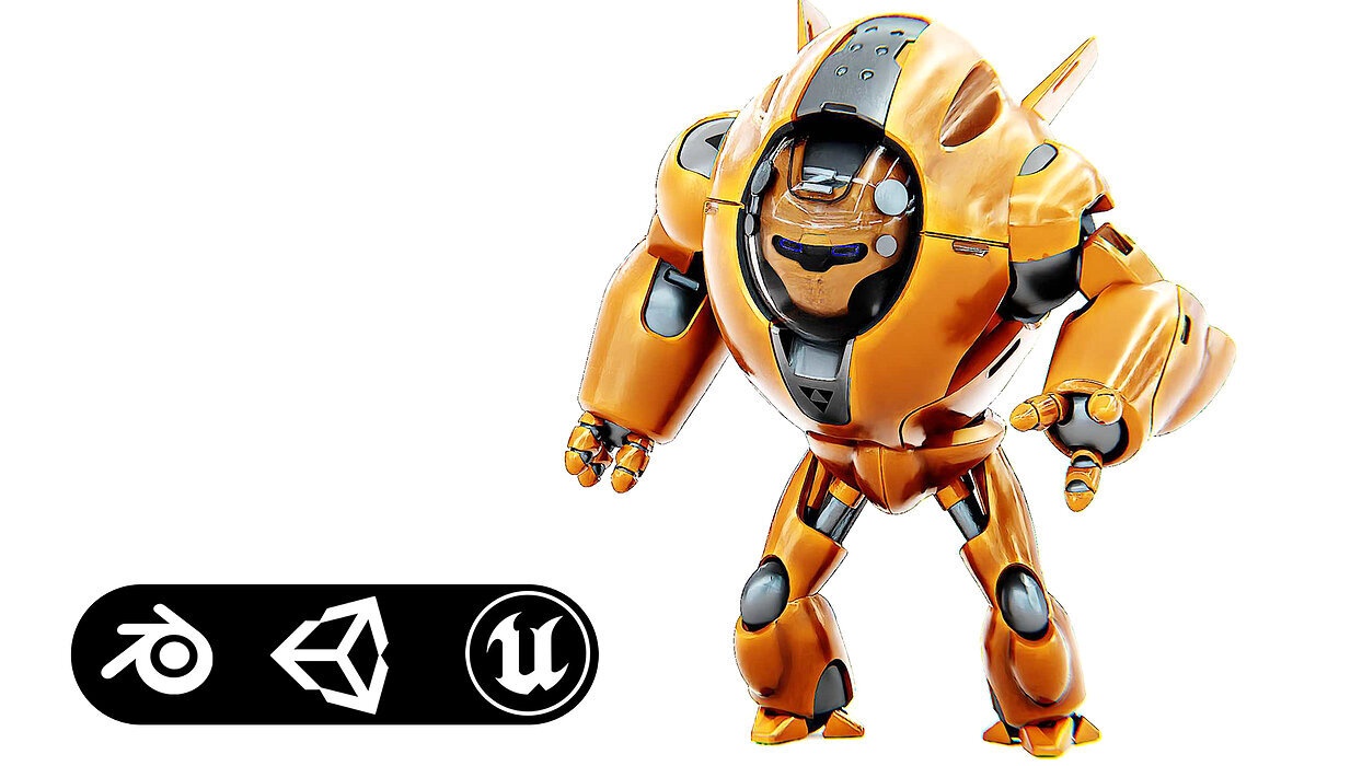 ASTRONAUT BOTV-3000 B Rigged for Unreal Engine - Unity - MIXAMO