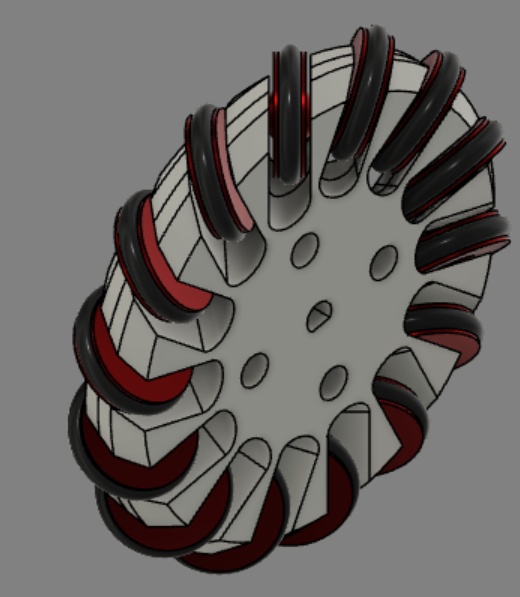 Tiny OmniWheel 45° Conebearing