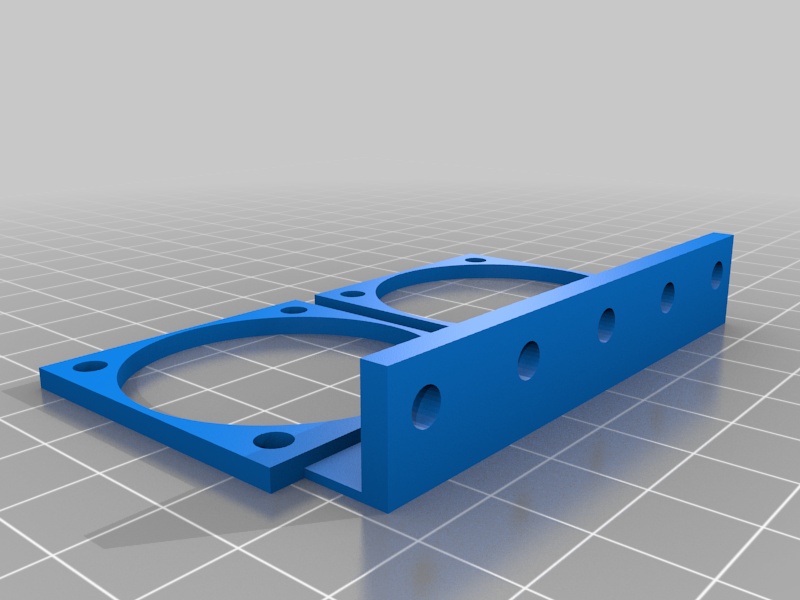 40mm double fan holder for Osepp and Makeblock beams
