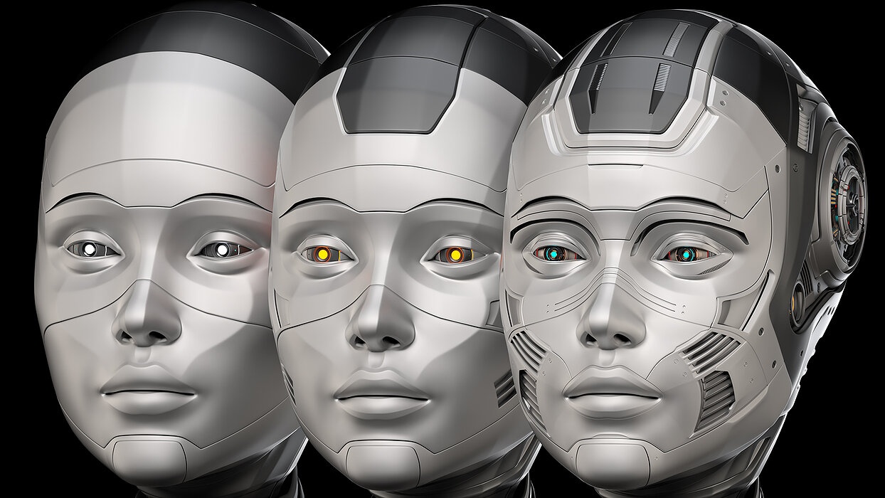 Robot Woman Head Collection