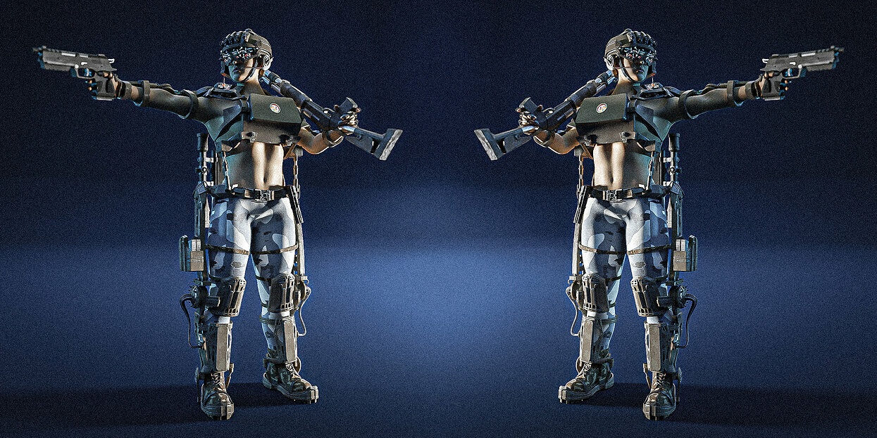 Hot sci-fi soldier