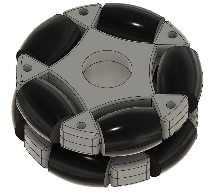 Omni Wheel 58mm Full 3D Printed
