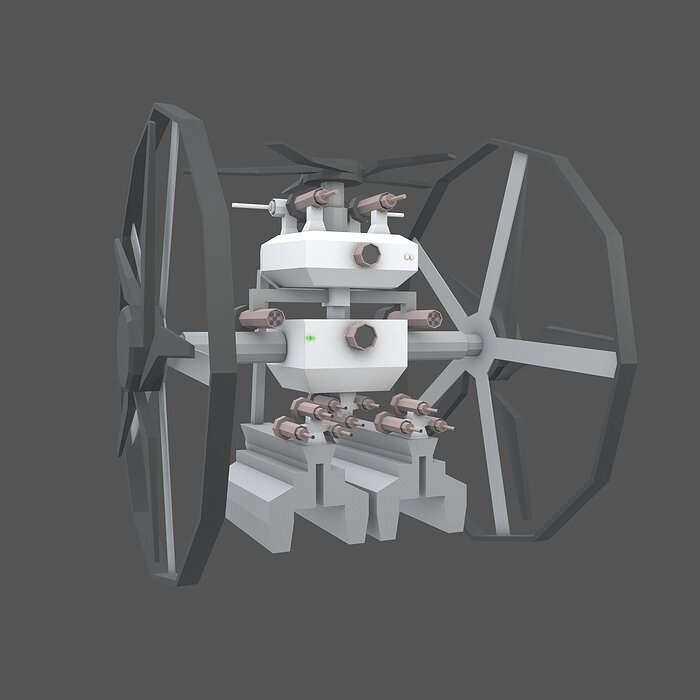 Cartoon Weapon Drone Robot V2 001