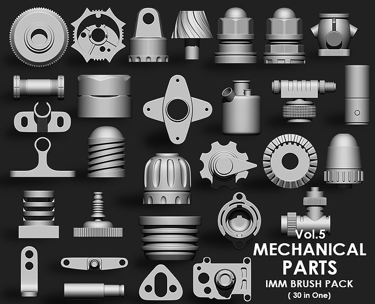 Mechanical Parts IMM Brush Pack 30 in One Vol 5