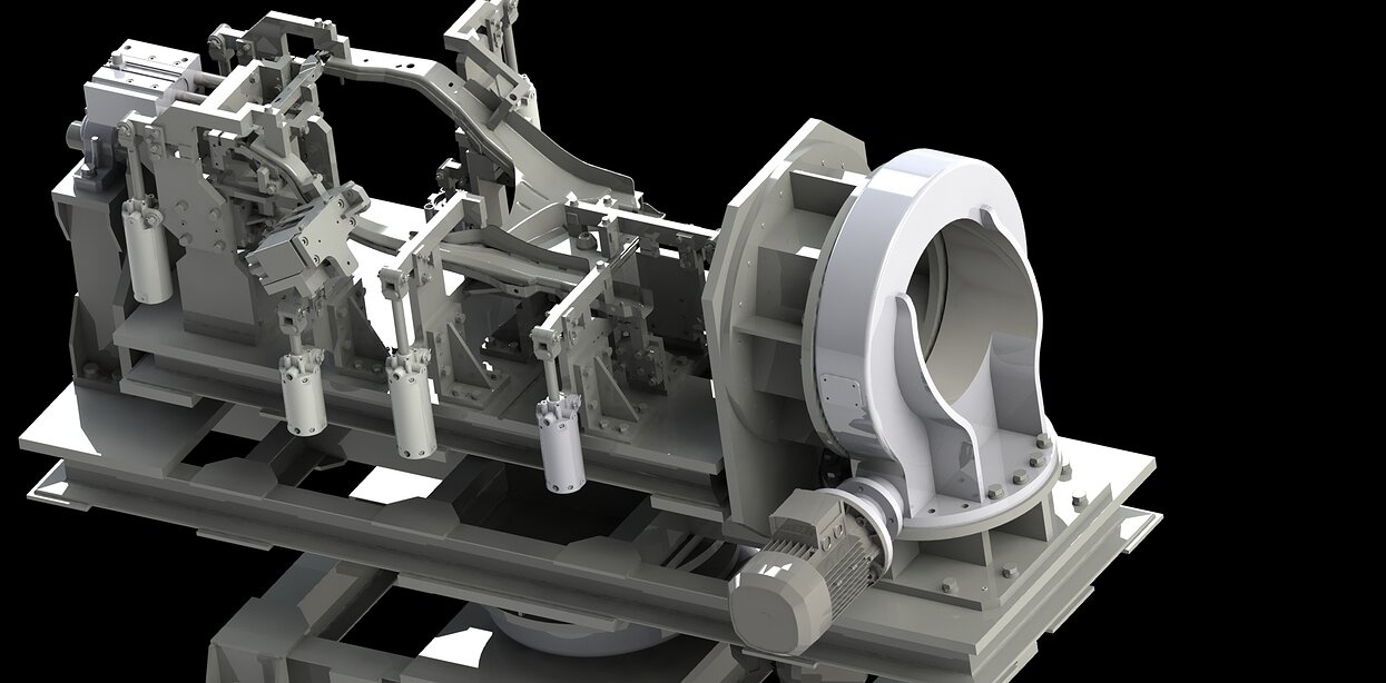 industrial 3D model 2 axis welding jig