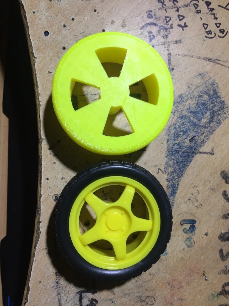 Wheel for Geared Motor 3-12VDC 2 Flats Shaft