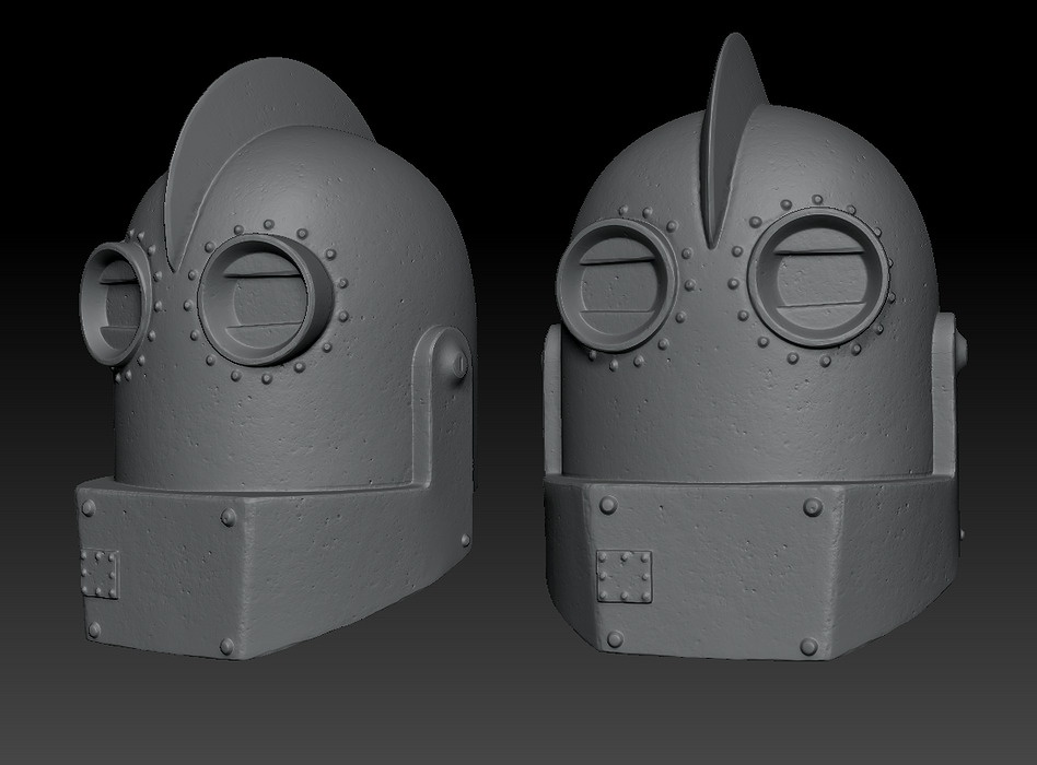 Iron Giant Military  Head 3D Print Model