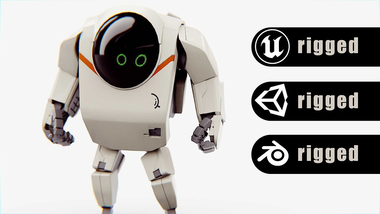 NEXT GEN BOT  Rigged for Unreal Engine - Unity - MIXAMO