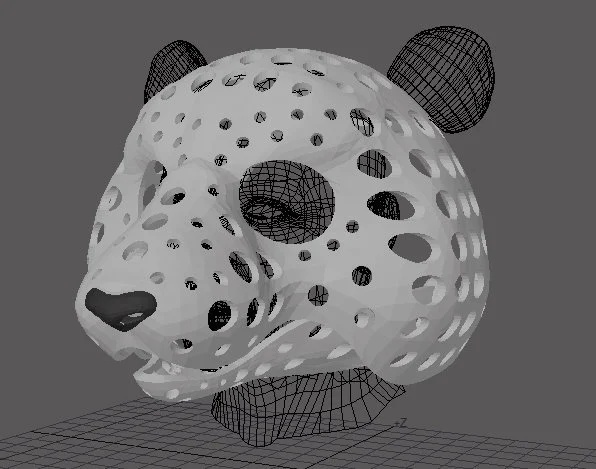 Fursuit- or puppet-head base - version 82 - Panda