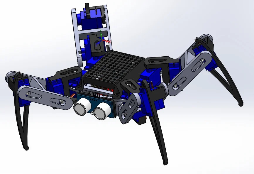 Spyder robot spider robot quad robot quadruped sg90 mg90 arduino nano expansion