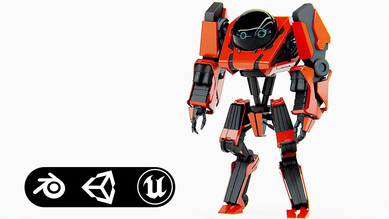COMBAT DROID L-50 Rigged for Unreal Engine - Unity - MIXAMO