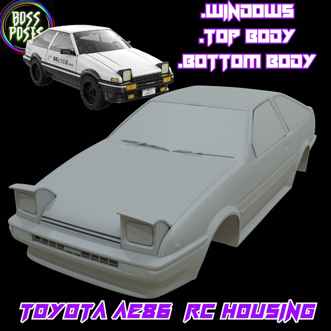 TOYOTA AE86 TRUENO - RALLY RC HOUSING #1 FREE