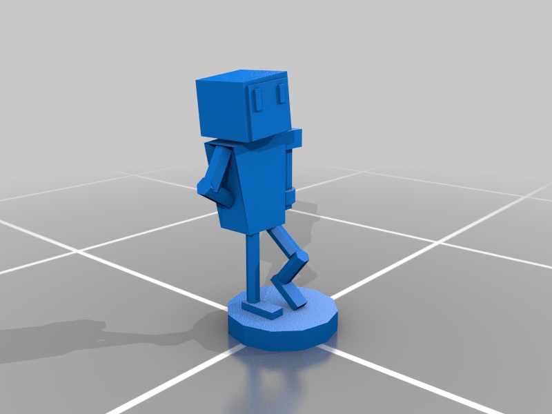 paintable robot 3D model with stand