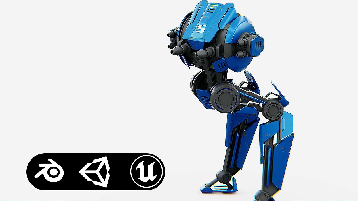 CYCLE WALKER DROID Rigged for Unreal Engine - Unity - MIXAMO 